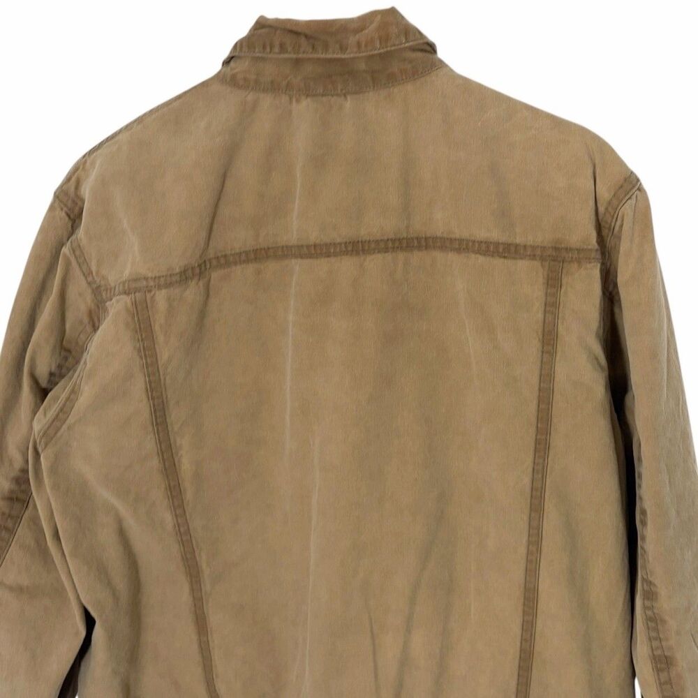 Flint and Tinder USA Made Waxed Trucker Jacket Brown Large Distressed - Picture 8 of 13